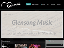Tablet Screenshot of glensong.com